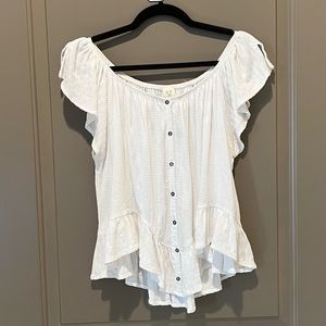 We The Free White Babydoll Tee